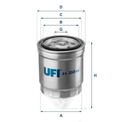 Abbildung von UFI 25.162.00 Ölfilter Filtereinsatz MERCEDES BENZ: SL Convertible, W124 Saloon, E Class SSANGYONG: Rexton / 2, ACTYON 1, Rodius I
