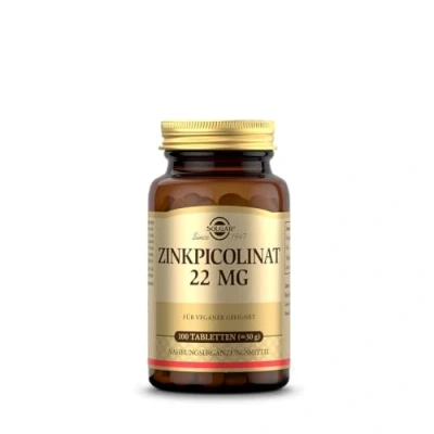 Abbildung von SOLGAR® Zinkpicolinat Hohe Bioverfügbarkeit durch organische Verbindung Für Immunsystem &amp; Haut, Haare, Nägel 100 vegane Tabletten