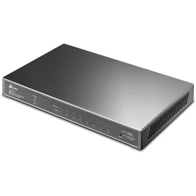 Abbildung von TP Link TL SG2008P 8 Port Smart Managed Netzwerk LAN Switch mit 4 PoE+ Ports (62 Watt, IEEE 802.3af/at, Zentrales Cloud Management, Omada SDN, QoS, IGMP, ) Schwarz, Geschäfts