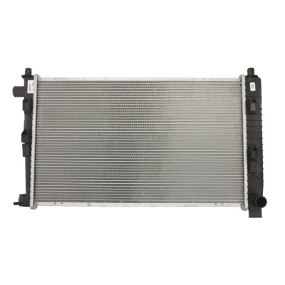 Abbildung von NRF 54719 Kühler, Motorkühlung Aluminium 600 359 21 mit Anbauteilen Kühlrippen gelötet