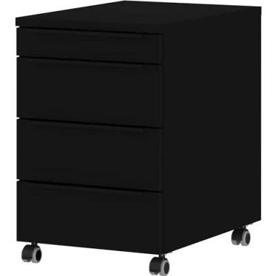 Abbildung von Germania Rollcontainer 4377 83, in Schwarz, mit Utensilienfach, 42 x 63 60 cm (BxHxT)