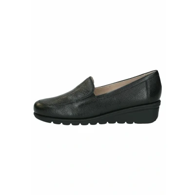Abbildung von CAPRICE Damen Slipper aus Leder mit Keilabsatz, Schwarz (Black Nappa), 39 EU