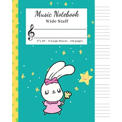 Abbildung von Manuscript Paper Notebook for Kids Music: Music Composition Book Wide Staff, 6 Staves Per Page, Blank Staff Paper, Theory Kids, ... Band 3)