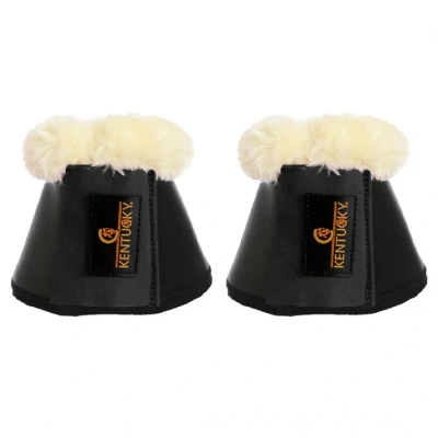 Abbildung von Kentucky Horsewear Hufglocken Sheepskin Leather Schwarz XL