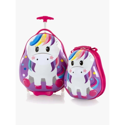Abbildung von Heys Kinderkoffer »Travel Tots, 46 cm, Einhorn«, (Set, 2 St.), St. Rollen, x Joachim Llambi Kindertrolley Kinder Reisegepäck