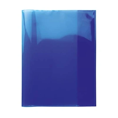 Abbildung von HERMA 19622 Heftumschläge Quart Transparent Blau, 10 Stück, Hefthüllen aus strapazierfähiger, abwischbarer &amp; extra dicker Polypropylen Folie, durchsichtige Heftschoner Set für Schulhefte, farbig