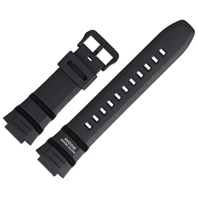 Abbildung von Casio Uhrenarmband Ersatzband 16mm Kunststoff Schwarz WV 200E