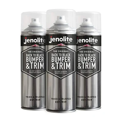 Abbildung von JENOLITE Back To Black Bumper &amp; Trim Wiederherstellung Schutz Ideal für Stoßstangen, Zierleisten und Gummi 3 x 500 ml