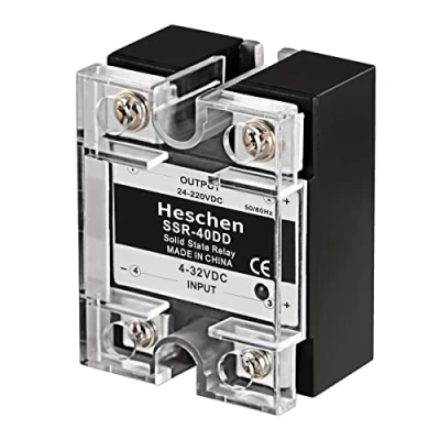 Abbildung von Heschen Einphasiges DC/DC Halbleiterrelais, SSR 40DD, Eingang 4 32VDC, Ausgang 24 220VDC, 40A 50 60Hz