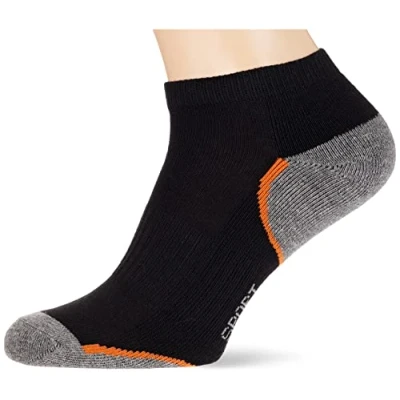 Abbildung von Nur Der Herren 9er Pack Sneaker Sport Aus Atmungsaktiver Baumwolle Kurze Sportsocken Mit Gepolsterter Sohle Socken, Schwarz, 43 46 EU