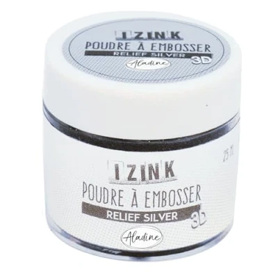 Abbildung von Aladine 10192 Embosserpuder, 25 ml, silberfarben