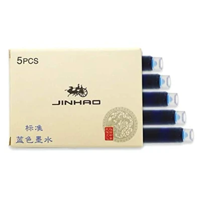 Abbildung von Rhapsody Jinhao x750 Füllfederhalter, 0,5 mm, mittlere Spitze, 10 Stück blaue Patronen