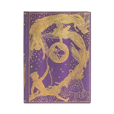 Abbildung von Paperblanks Violet Fairy Lang&#039;s Books Hardcover MIDI Lined Elastic Band Closure 144 Pg 120 GSM