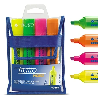 Abbildung von Tratto Video Pack de 4 marcadores fluorescentes
