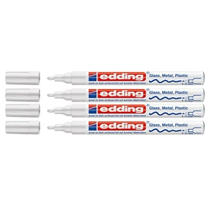 Abbildung von Edding 751 Lackmarker M Spitze (4er Pack, weiß)