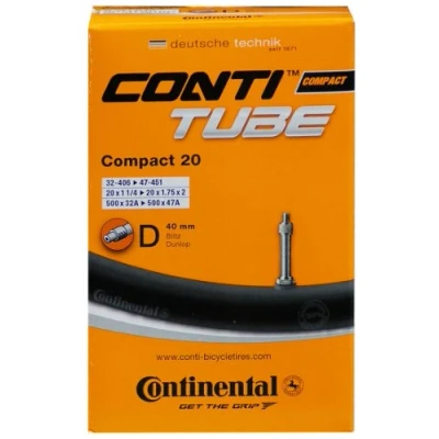Abbildung von Continental Luftschlauch Fahrrad Compact 20 Fahrradschlauch, Schwarz, 32/47 406/451