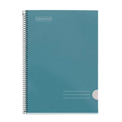 Abbildung von Miquelrius Recyceltes Notizbuch Folio Größe 80 Blatt Raster 4 x Spirale Marineblau