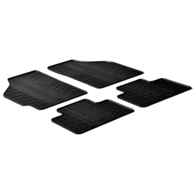 Abbildung von Gledring 0137 Fußmattensatz Gummi vorne und hinten 4 schwarz 750mm 550mm FIAT: Punto II Hatchback