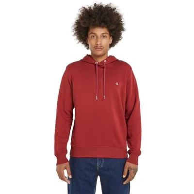 Abbildung von Calvin Klein Jeans Embro Badge Hoodie Sweatshirt, Herren, Größe: Small, Garnet
