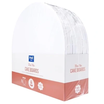 Abbildung von PME 10er set Runde Kuchenplatten mit umwickelten Kanten, Weiß (14&quot; / 35cm)