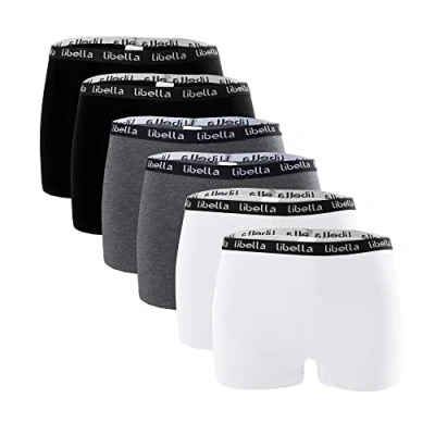 Abbildung von Libella® Panties Boxershorts Damen 6er Pack Hipsters Unterhose Unterwäsche Set Baumwolle 3429 BWG XL