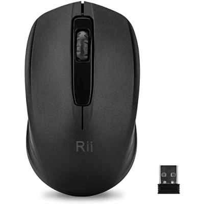 Abbildung von Rii RF 2.4 GHz Wireless Optische Maus im lieferumfang enthalten USB Dongle, schwarz