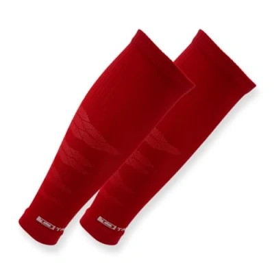 Abbildung von Tapedesign &quot;TUBES PRO 1 Paar Fußball Stutzen (ohne Socken) Rot für Damen, Herren &amp; Kinder Fussball Sleeves Schienbeinschoner Knie lang Strümpfe (One Size)