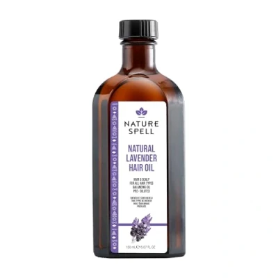 Abbildung von Nature Spell Lavendelöl für Haar &amp; Haut 150 ml, Gegen Schuppen juckende Kopfhaut, Fördert erholsamen Schlaf, Hergestellt in Großbritannien