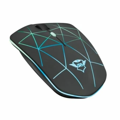 Abbildung von Trust Gaming GXT 117 Strike Kabellose Maus mit Aufladbare Batterie, Spieldauer 30 Stunden, Funkmaus LED Beleuchtung, 600 1400 DPI, für Rechts und Linkshänder, PC/Laptop Schwarz