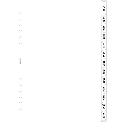 Abbildung von Filofax 250191 A Z Register A5, 2 Buchstaben, weiß