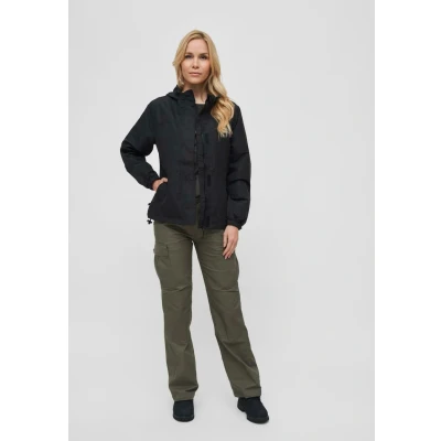 Abbildung von Brandit Windbreaker Frontzip Leichte Jacke, Damen, Größe: 4XL, Black