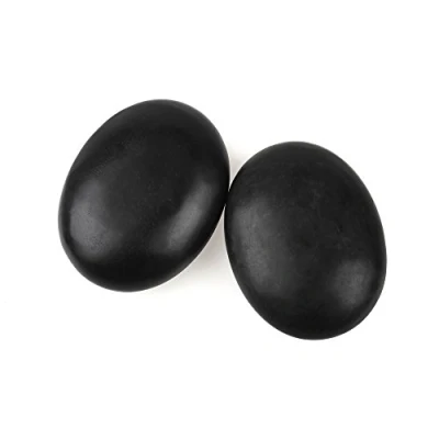 Abbildung von Windfulogo 2Pcs Heiß Massagesteine Massage Stones Set Natur Basalt Beheizter Wärmer Stein für Spa 2,76 x 3,54 Zoll (7x9 cm)