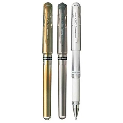 Abbildung von Uniball Kugelschreiber Signo Broad UM 153, Mischfarben, Metallic, 1 mm Metallspitze, Linienbreite 0,65 mit Gummigriff, von jeder Farbe