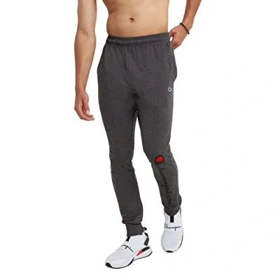 Abbildung von Champion Herren Joggers, Lightweight Lounge, Jersey Graphic Pants for Men, 31&quot; Trainingshose, Granit Skript, Mittel