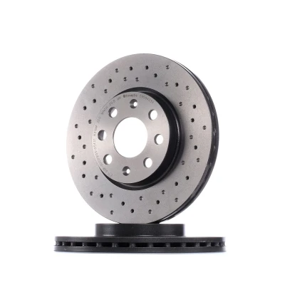 Abbildung von BREMBO XTRA LINE 09.5843.3X Bremsscheibe 257 22 4 gelocht/innenbel. beschichtet hochgekohlt mit Schrauben FIAT: Grande Punto Hatchback