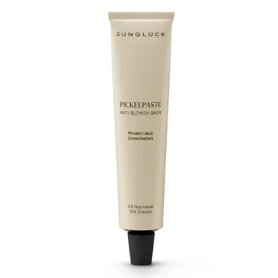 Abbildung von JUNGLÜCK Pickelpaste Vegan Cremige Zink Paste gegen Pickel und Unreinheiten Anti Creme für das Gesicht wirkt punktuell, hautberuhigend entzündungshemmend Spot Treatment
