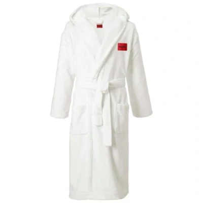 Abbildung von HUGO Terry Hooded GOWN Bademantel, Damen, Größe: Large, White
