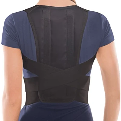 Abbildung von Geradehalter zur Haltungskorrektur für Damen und Herren/Rückenbandage perfekte Haltung (Schwarz, large)