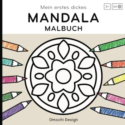 Abbildung von Mein erstes dickes Mandala Malbuch ab 2 Jahren: XXL 54 Motive, Mädchen und Jungen im Alter von bis 4 Jahren, einfache große Bilder zum Ausmalen