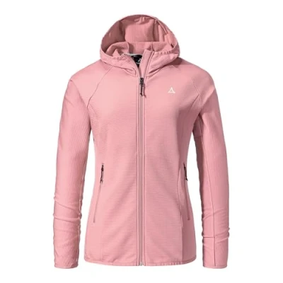 Abbildung von Schöffel Damen Fleece Hoody Style Cascata WMS, Fleecejacke mit Kapuze aus 2 Wege Stretch, wärmende Outdoorjacke Außentaschen, viola, 44
