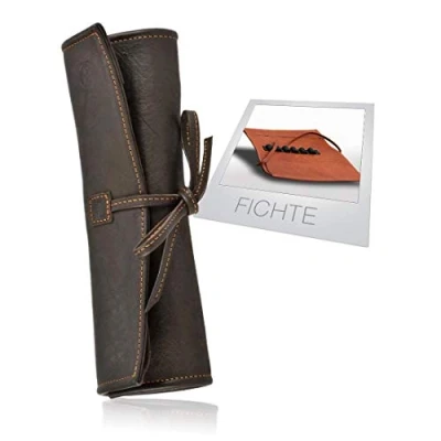 Abbildung von SONNENLEDER hochwertige Stifterolle &quot;FICHTE&quot; Farbe: Mocca *Echtes Leder*