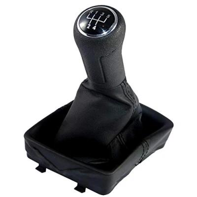 Abbildung von L &amp; P Car Design L&amp;P A255 Schaltsack Schaltmanschette Schwarz Naht Schaltknauf Rahmen 5 Gang kompatibel mit VW Polo 9N 9N2 9N3 4 IV Plug Play Ersatzteil für 6Q1711113