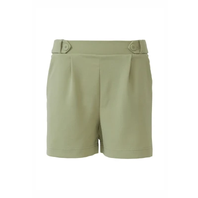 Abbildung von QS Interlock Shorts, Damen, Größe: 36, Salbeigrün