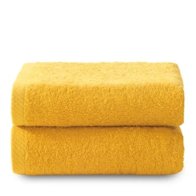 Abbildung von Top Towel Plus große Badetücher 2 Handtücher oder Waschlappen 50 x 100 cm 100% Baumwolle Gold