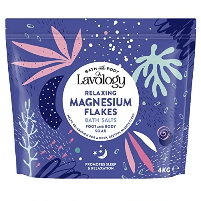 Abbildung von Lavology Magnesiumflocken Alle natürlichen Inhaltsstoffe Beruhigendes und entspannendes Bade salz, 4kg