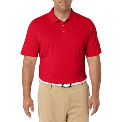 Abbildung von Amazon Essentials Herren Golf Polo Shirt, Schnell Trocknend, Normale Passform, Sattrot, M