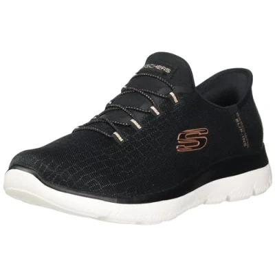 Abbildung von Skechers Summits Classy Night Damen Sneaker, freihändig, Schwarz Rotgold, 38 EU