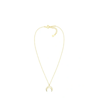 Abbildung von Sofia Milani Damen Halskette 925 Silber vergoldet/golden Mond Ornament Anhänger N0791