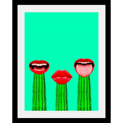 Abbildung von queence Bild »Mund« Bilder von Frauen Männern Erotische Kunst HD Premium Poster Druck inkl. Holzrahmen