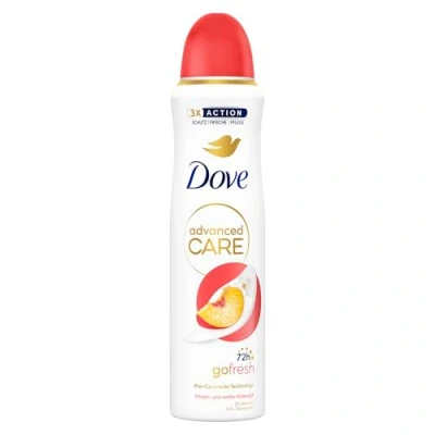 Abbildung von Dove Advanced Care Anti Transpirant Deo Spray go fresh Pfirsich und weißer Blütenduft mit Skin Hydration Technology 150 ml
